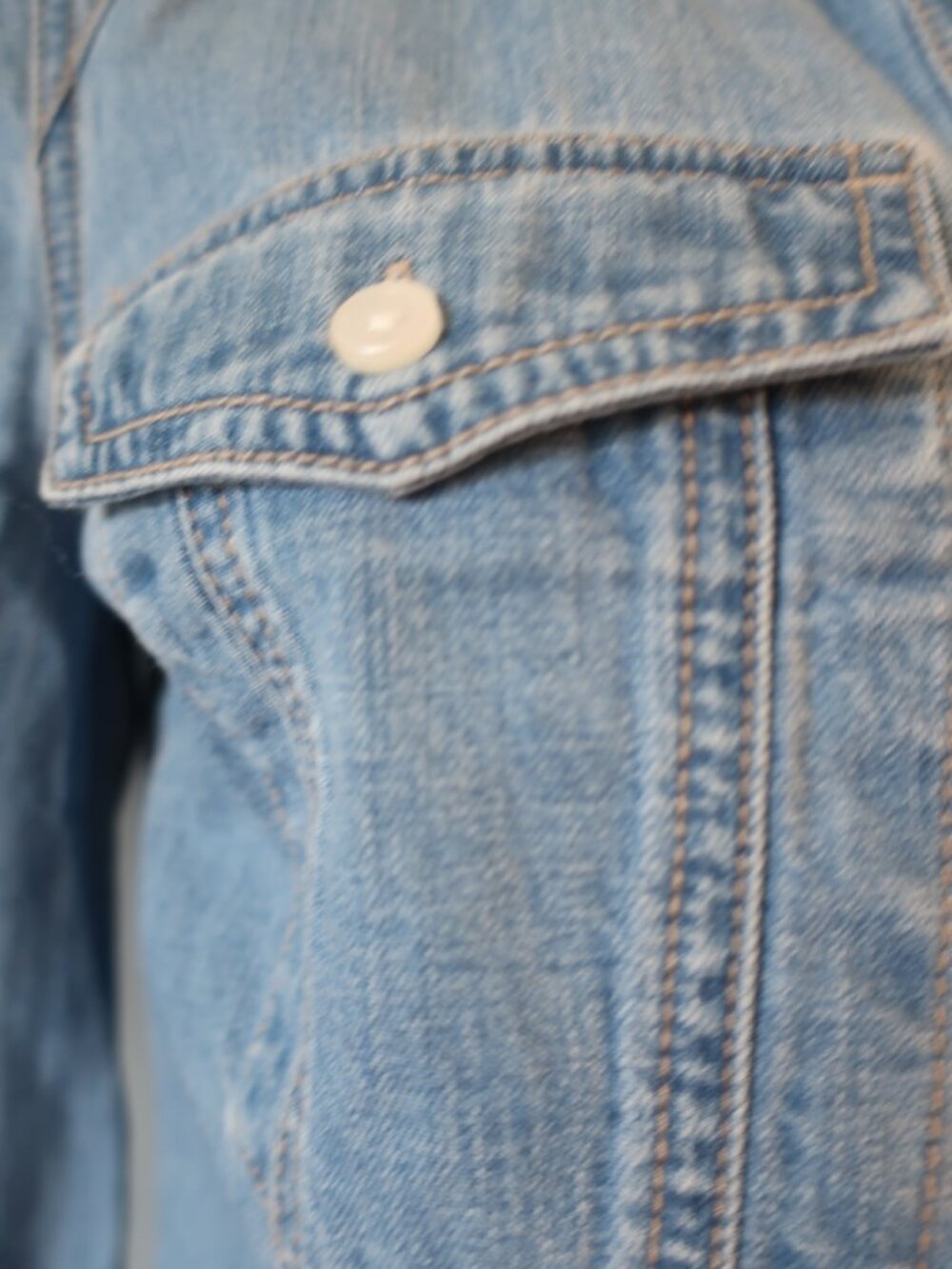Womens Veronica Beard Jeans "Tivi" Blue Denim Button Down Top XS - Picture 5 of 8
